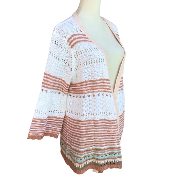 Est. 1946 Striped Knit Open Front Cardigan Duster NEW - Picture 5 of 9